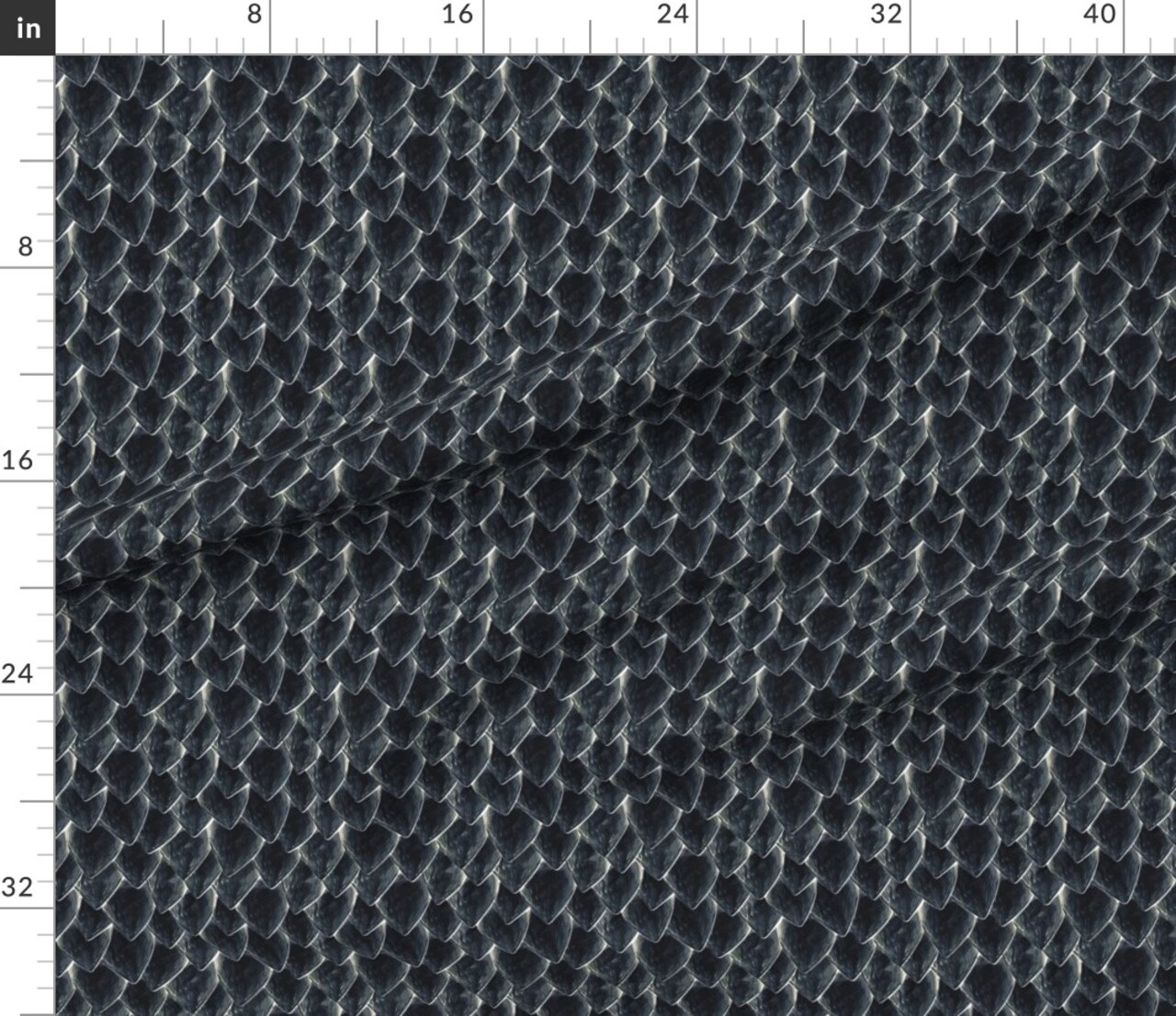 Night Dragon Dark Scales Costume Reptile Medieval Gray Lizard Custom Printed Fabric by Spoonflower Various Fabrics by the Yard or Fat Quarter